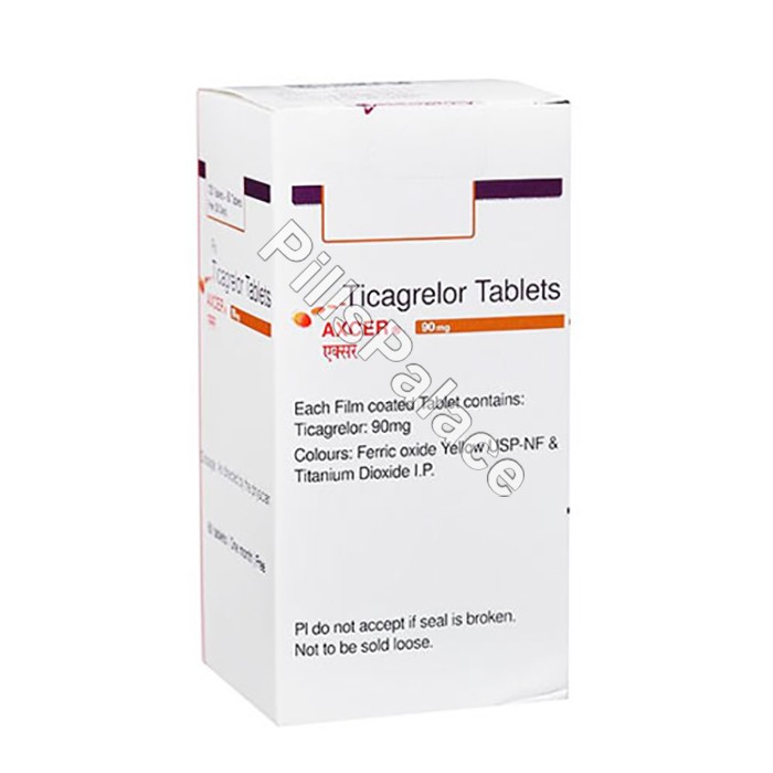 Axcer 90 (Ticagrelor 90mg) – Pack of 180 Tabs