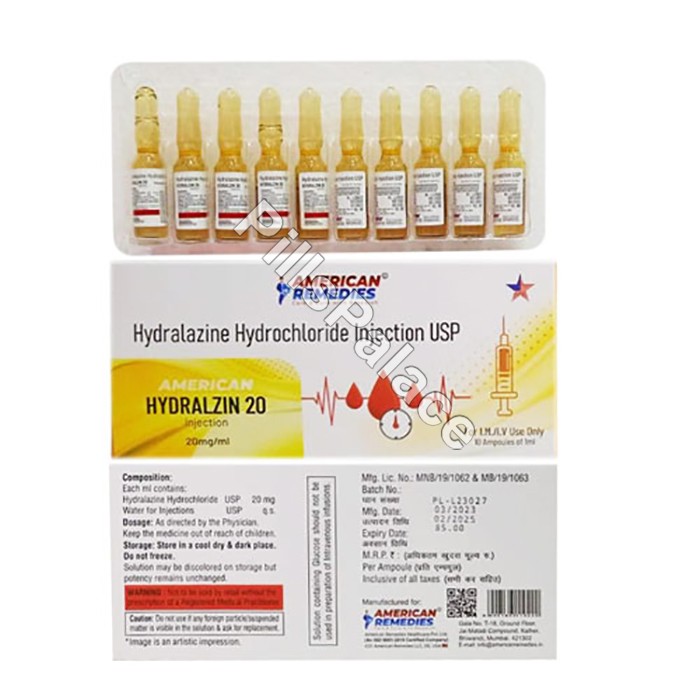 Hydralazine 20 mg Injection